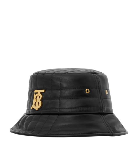 burberry leather hats